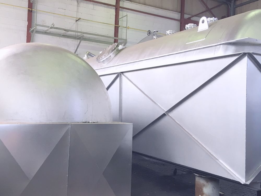 Equipment used fro exhaust air purification for production of vinyl flooring.