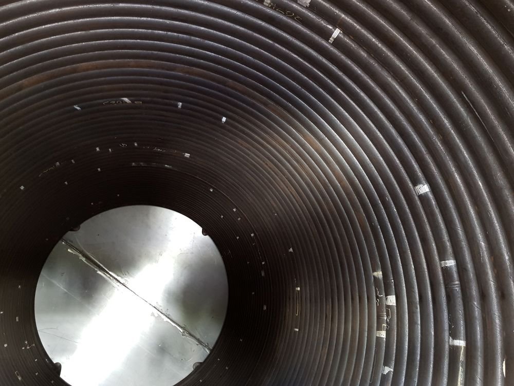 Interior of Equipment used for exhaust air purification.